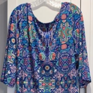 LAUNDRY by Shelli Segal Abstract Printed Jersey Shift Dress